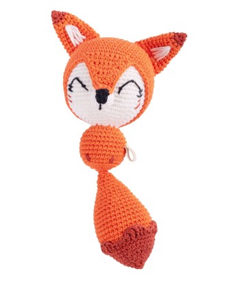 Crochet hand made toy Fox - the Rattle 2