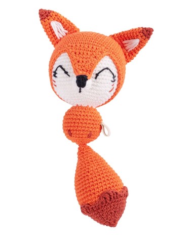 Crochet hand made toy Fox - the Rattle