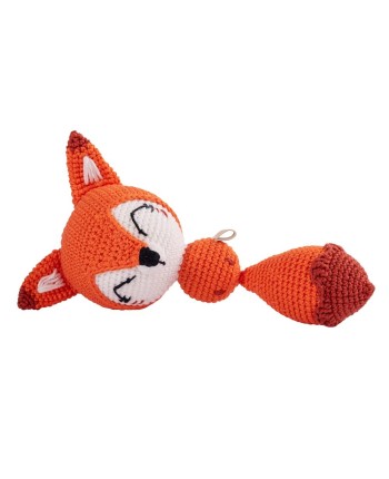 Crochet hand made toy Fox - the Rattle