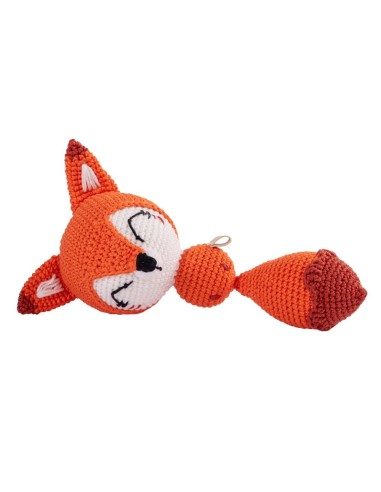 Crochet hand made toy Fox - the Rattle