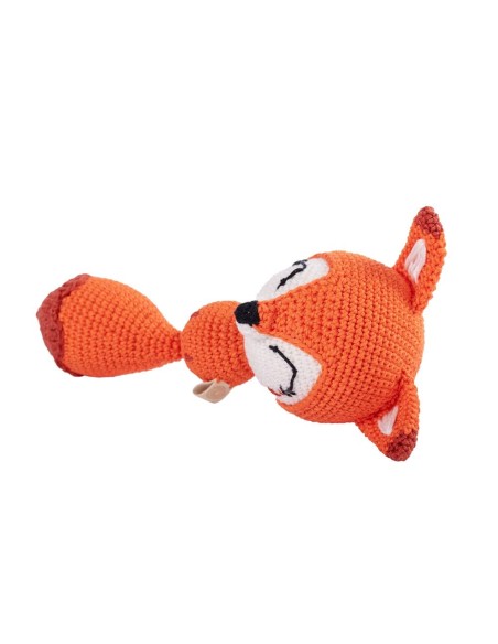 Crochet hand made toy Fox - the Rattle