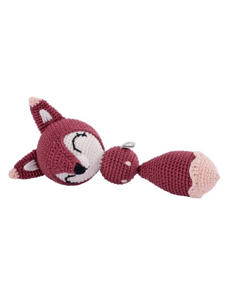 Crochet hand made toy Fox - the Rattle
