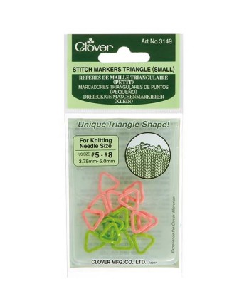 Clover Stitch Markers Triangle (small) - 16 psc.
