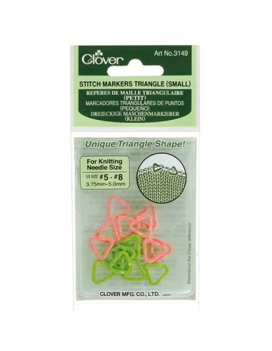 Clover Stitch Markers Triangle (small) - 16 psc.