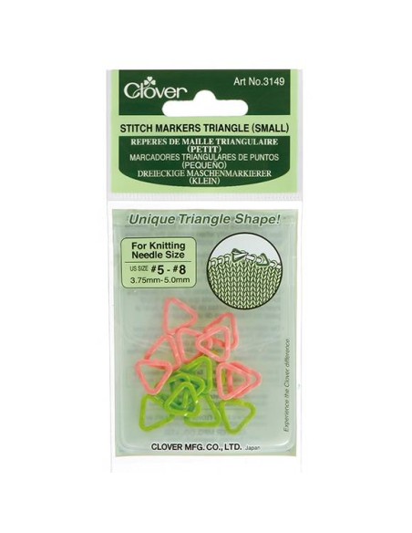 Clover Stitch Markers Triangle (small) - 16 psc.