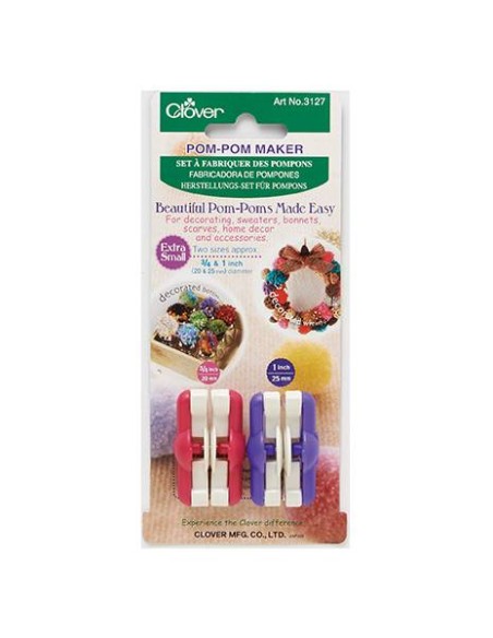 Clover Pom-Pom Maker Set (2 cm, 2.5 cm)