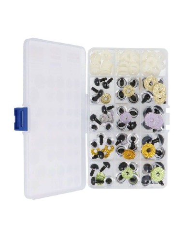 Glitter safety Cat Eyes for DIY Toys - 48 psc...