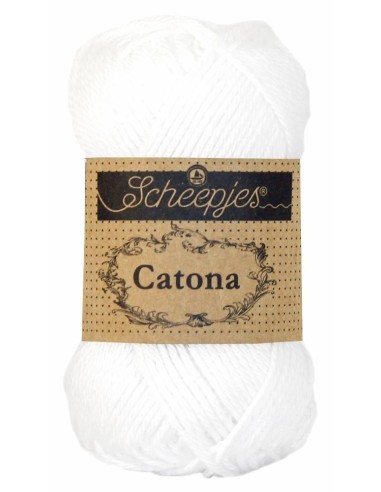 Scheepjes Catona No. 106 Snow White - Mercerised Cotton Crochet, Knitting yarn