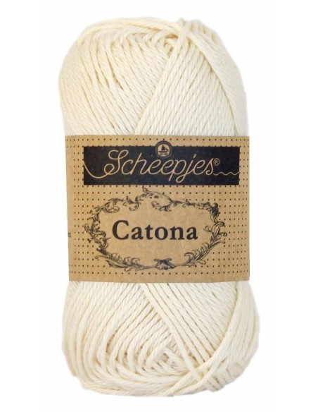 Scheepjes Catona No. 130 Old Lace - Mercerised Cotton Crochet, Knitting yarn