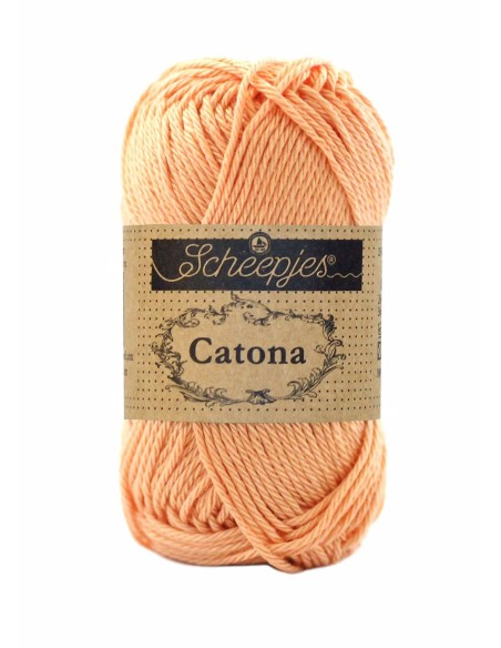 Scheepjes Catona No. 414 Vintage Peach - Mercerised Cotton Crochet, Knitting yarn