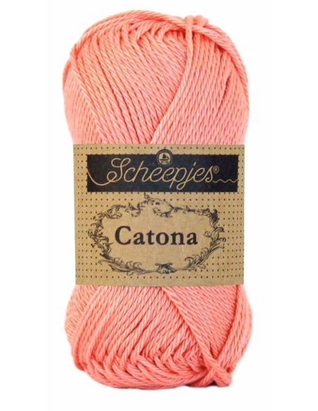 Scheepjes Catona No. 264 Light Coral - Mercerised Cotton Crochet, Knitting yarn