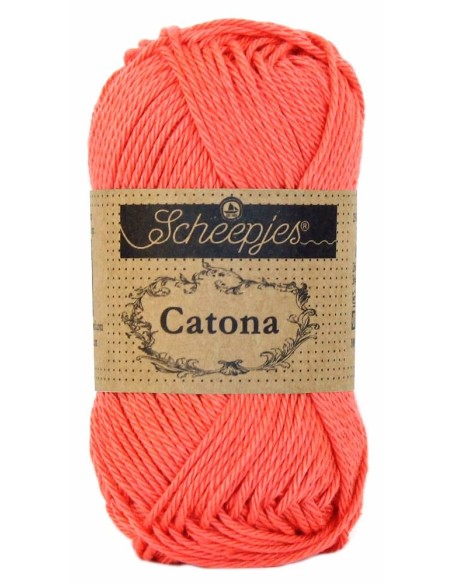 Scheepjes Catona Nr. 252 Watermelon - medvilniniai nėrimo-mezgimo siūlai