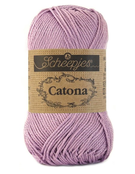 Scheepjes Catona No. 520 Lavender  - Mercerised Cotton Crochet, Knitting yarn
