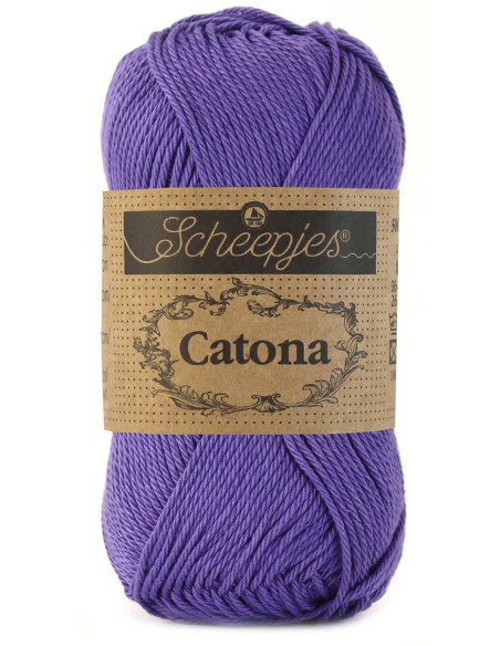 Scheepjes Catona Nr. 508 Deep Amethyst   - medvilniniai nėrimo-mezgimo siūlai