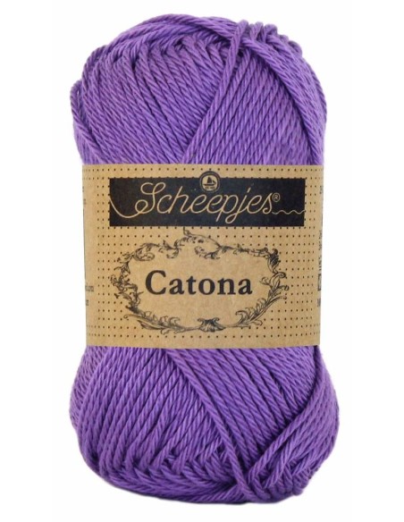 Scheepjes Catona Nr. 113 Delphinium - medvilniniai nėrimo-mezgimo siūlai
