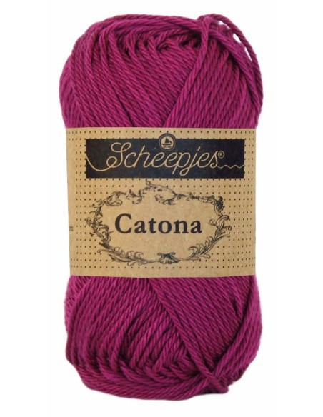 Scheepjes Catona No. 128 Tyrian Purple - Mercerised Cotton Crochet, Knitting yarn