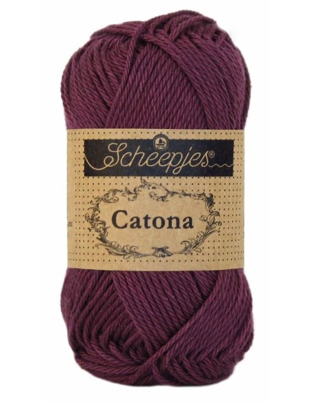 Scheepjes Catona Nr. 394 Shadow Purple - medvilniniai nėrimo-mezgimo siūlai