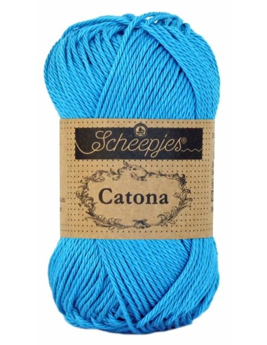 Scheepjes Catona No. 146 Vivid Blue - Mercerised Cotton Crochet, Knitting yarn