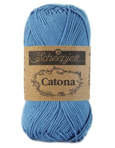 Scheepjes Catona Nr. 511 Cornflower - medvilniniai nėrimo-mezgimo siūlai