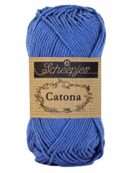Scheepjes Catona No. 261 Capri Blue - Mercerised Cotton Crochet, Knitting yarn