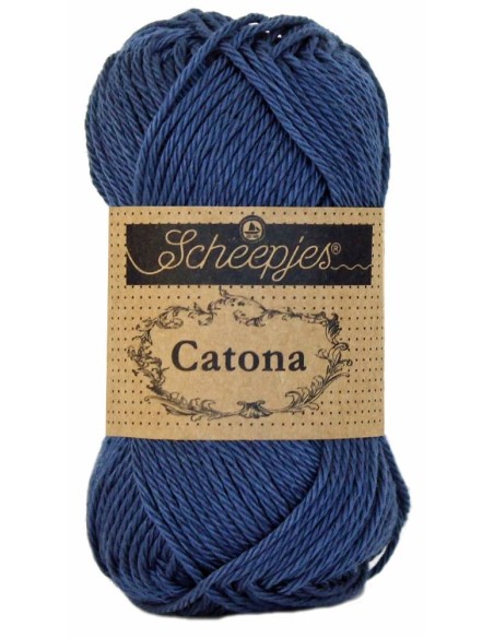 Scheepjes Catona Nr. 164 Light Navy - medvilniniai nėrimo-mezgimo siūlai