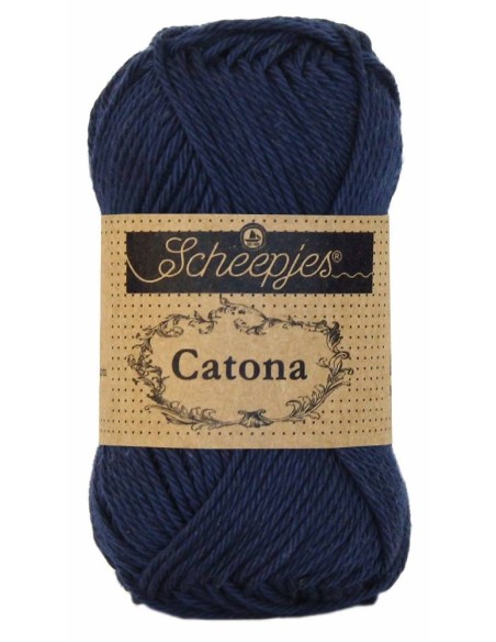 Scheepjes Catona No. 124 Ultramarine - Mercerised Cotton Crochet, Knitting yarn