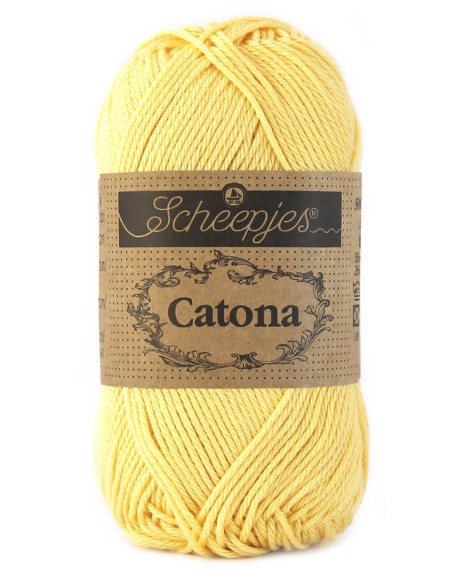 Scheepjes Catona No. 522 Primrose - Mercerised Cotton Crochet, Knitting yarn