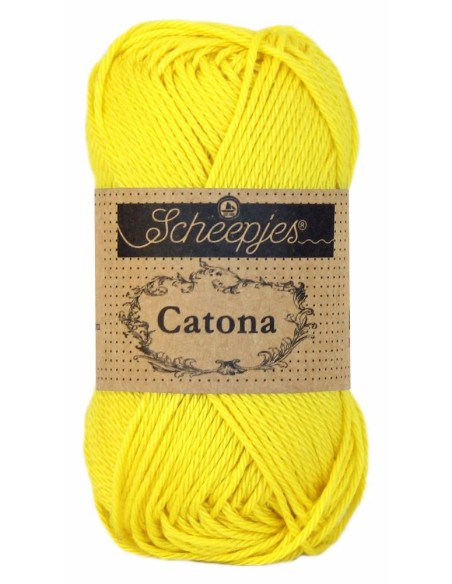 Scheepjes Catona No. 280 Lemon - Mercerised Cotton Crochet, Knitting yarn