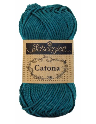 Scheepjes Catona No. 401 Dark Teal - Mercerised Cotton Crochet, Knitting yarn