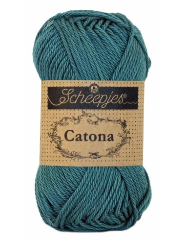 Scheepjes Catona Nr. 391 Deep Ocean Green - medvilniniai nėrimo-mezgimo siūlai