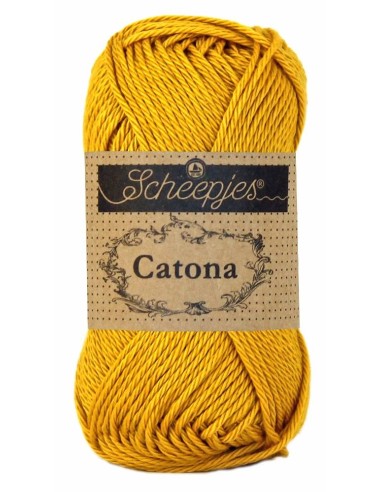 Scheepjes Catona Nr. 249 Saffron - medvilniniai nėrimo-mezgimo siūlai