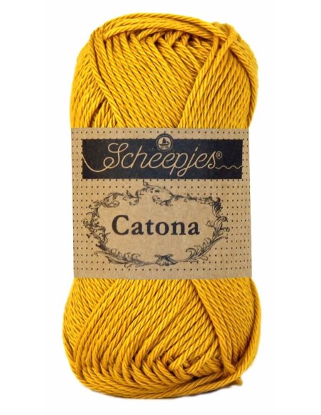 Scheepjes Catona No. 249 Saffron - Mercerised Cotton Crochet, Knitting yarn
