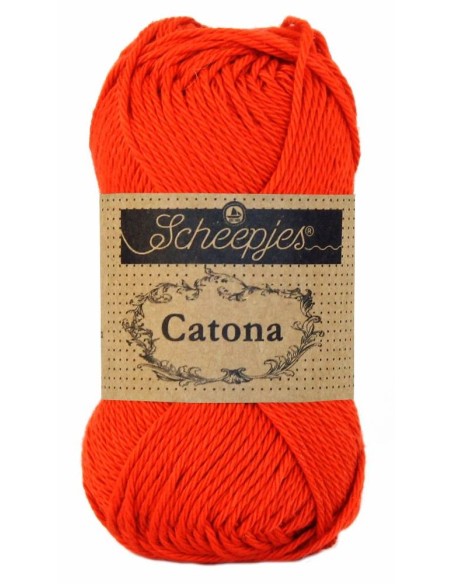 Scheepjes Catona No. 390 Poppy Rose - Mercerised Cotton Crochet, Knitting yarn