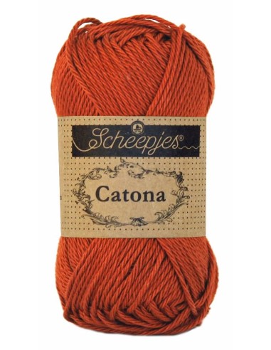 Scheepjes Catona No. 388 Rust - Mercerised Cotton Crochet, Knitting yarn