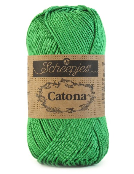 Scheepjes Catona No. 515 Emerald - Mercerised Cotton Crochet, Knitting yarn
