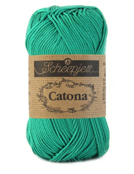Scheepjes Catona Nr. 514 Jade - medvilniniai nėrimo-mezgimo siūlai