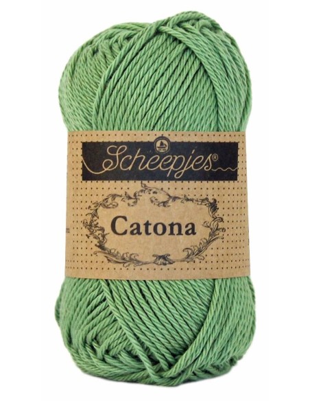 Scheepjes Catona No. 212 Sage Green - Mercerised Cotton Crochet, Knitting yarn