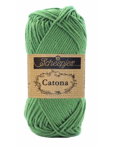 Scheepjes Catona Nr. 412 Forest Green - medvilniniai nėrimo-mezgimo siūlai