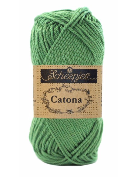 Scheepjes Catona No. 412 Forest Green - Mercerised Cotton Crochet, Knitting yarn