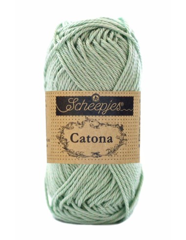 Scheepjes Catona No. 402 Silver Green - Mercerised Cotton Crochet, Knitting yarn