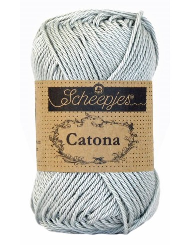 Scheepjes Catona No. 172 Light Silver - Mercerised Cotton Crochet, Knitting yarn