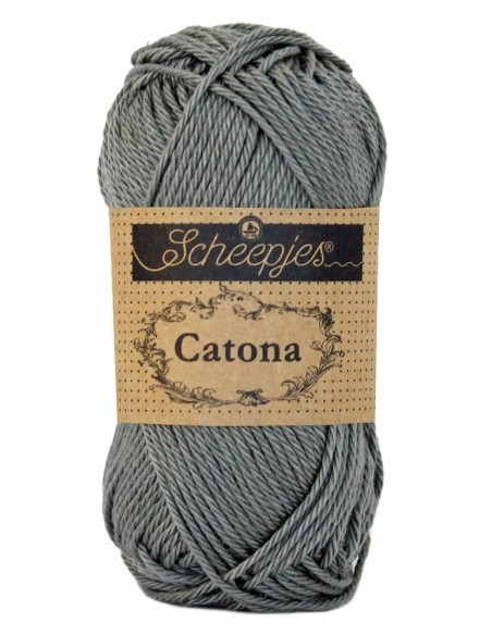 Scheepjes Catona No. 242 Metal Grey - Mercerised Cotton Crochet, Knitting yarn