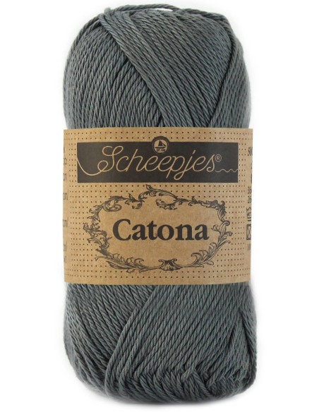 Scheepjes Catona No. 501 Anthracite - Mercerised Cotton Crochet, Knitting yarn