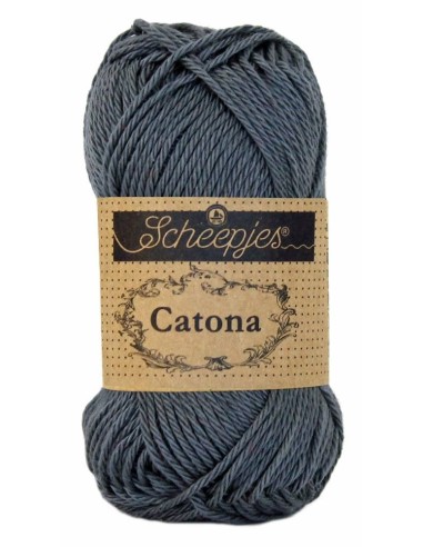 Scheepjes Catona No. 393 Charcoal - Mercerised Cotton Crochet, Knitting yarn