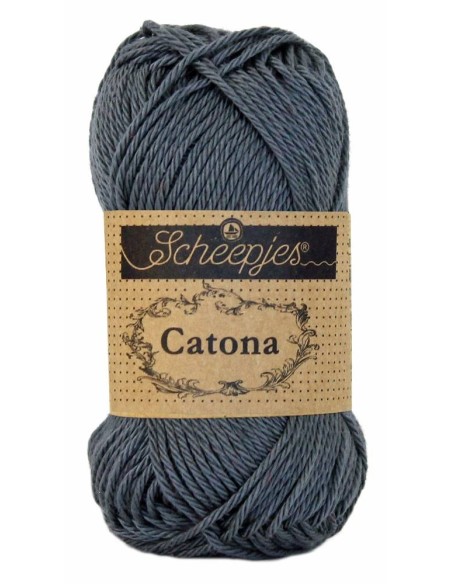 Scheepjes Catona No. 393 Charcoal - Mercerised Cotton Crochet, Knitting yarn