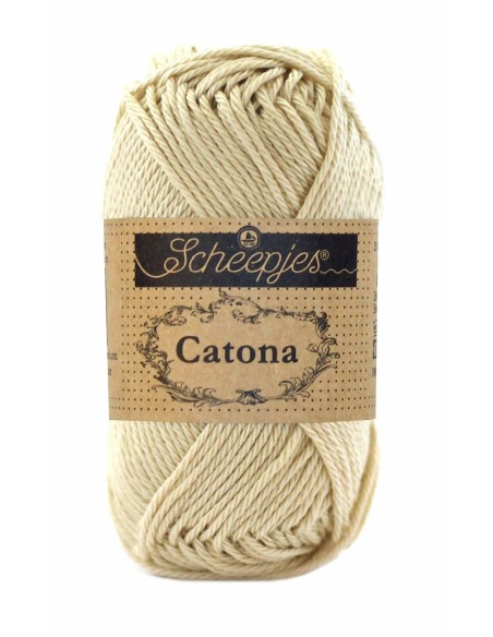 Scheepjes Catona No. 404 English Tea - Mercerised Cotton Crochet, Knitting yarn
