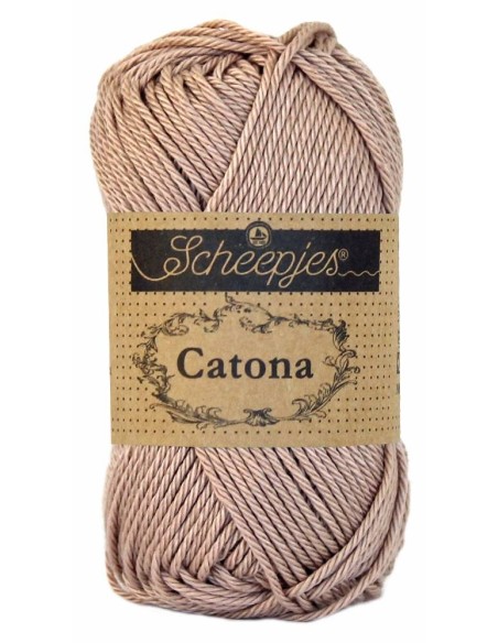 Scheepjes Catona Nr. 257 Antique Mauve - medvilniniai nėrimo-mezgimo siūlai