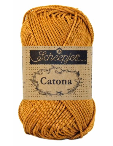Scheepjes Catona No. 383 Ginger Gold - Mercerised Cotton Crochet, Knitting yarn