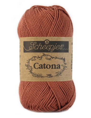 Scheepjes Catona No. 504 Brick Red - Mercerised Cotton Crochet, Knitting yarn