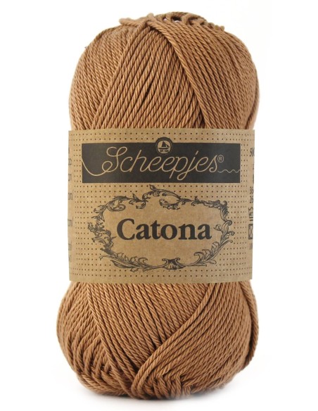 Scheepjes Catona Nr. 503 Hazelnut - medvilniniai nėrimo-mezgimo siūlai